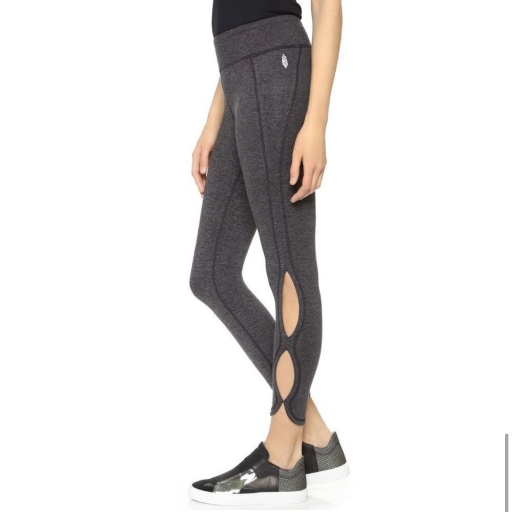 FP Movement Leggings Womens XS Gray Excellent Cutout Ankle Infinity Tights